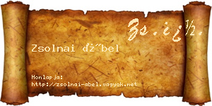 Zsolnai Ábel névjegykártya