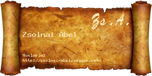 Zsolnai Ábel névjegykártya